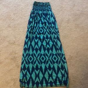 Aztec print maxi dress